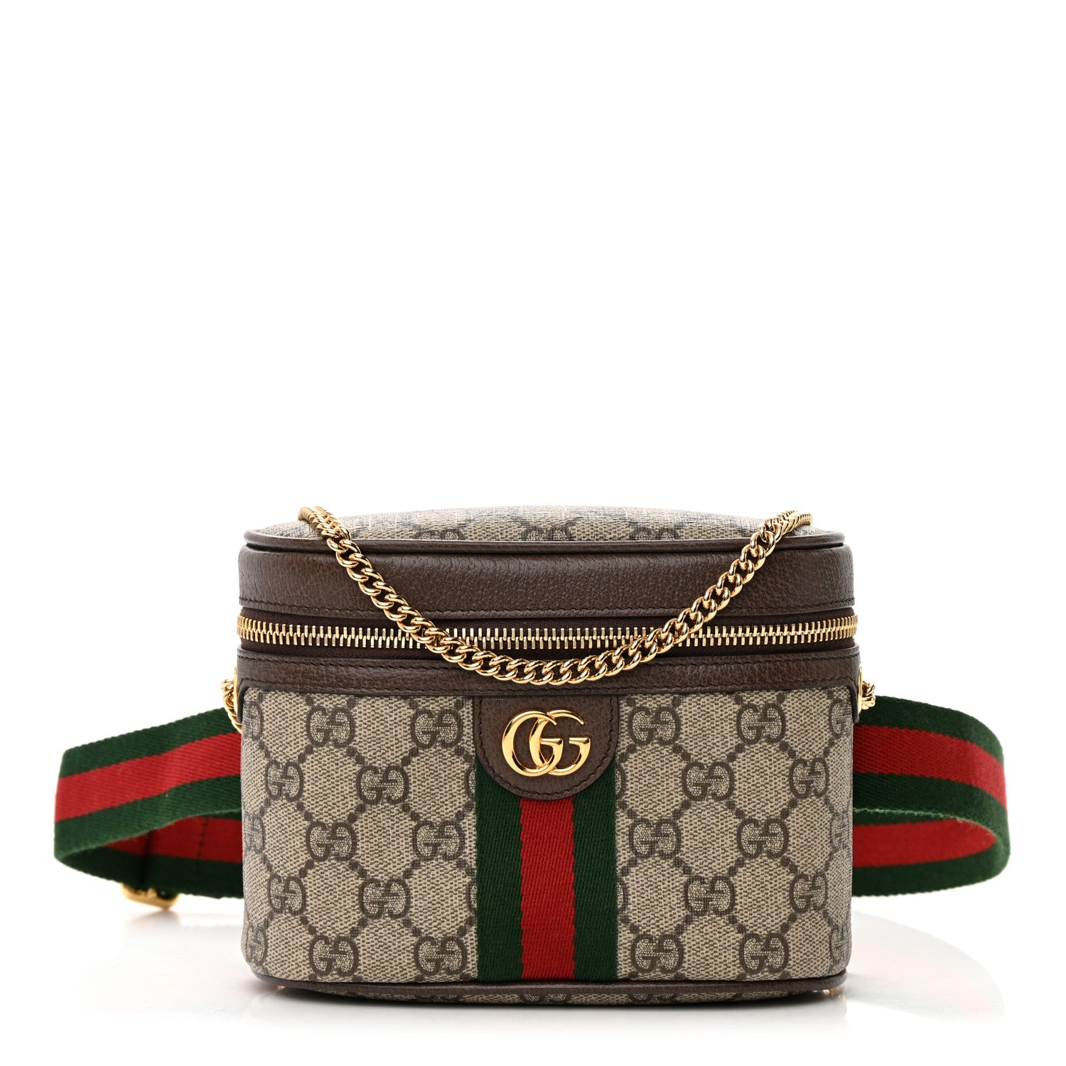 Gucci GG Supreme Monogram Web Ophidia Belt Bag 75 30 Dark Brown 1 of 12