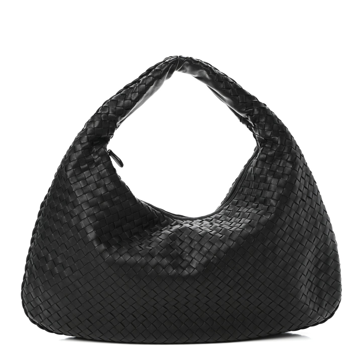 Nappa Intrecciato Large Veneta Hobo Black