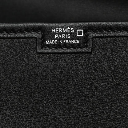 Hermes Swift Shiny Alligator Jige Duo Touch Clutch Black 7 of 9