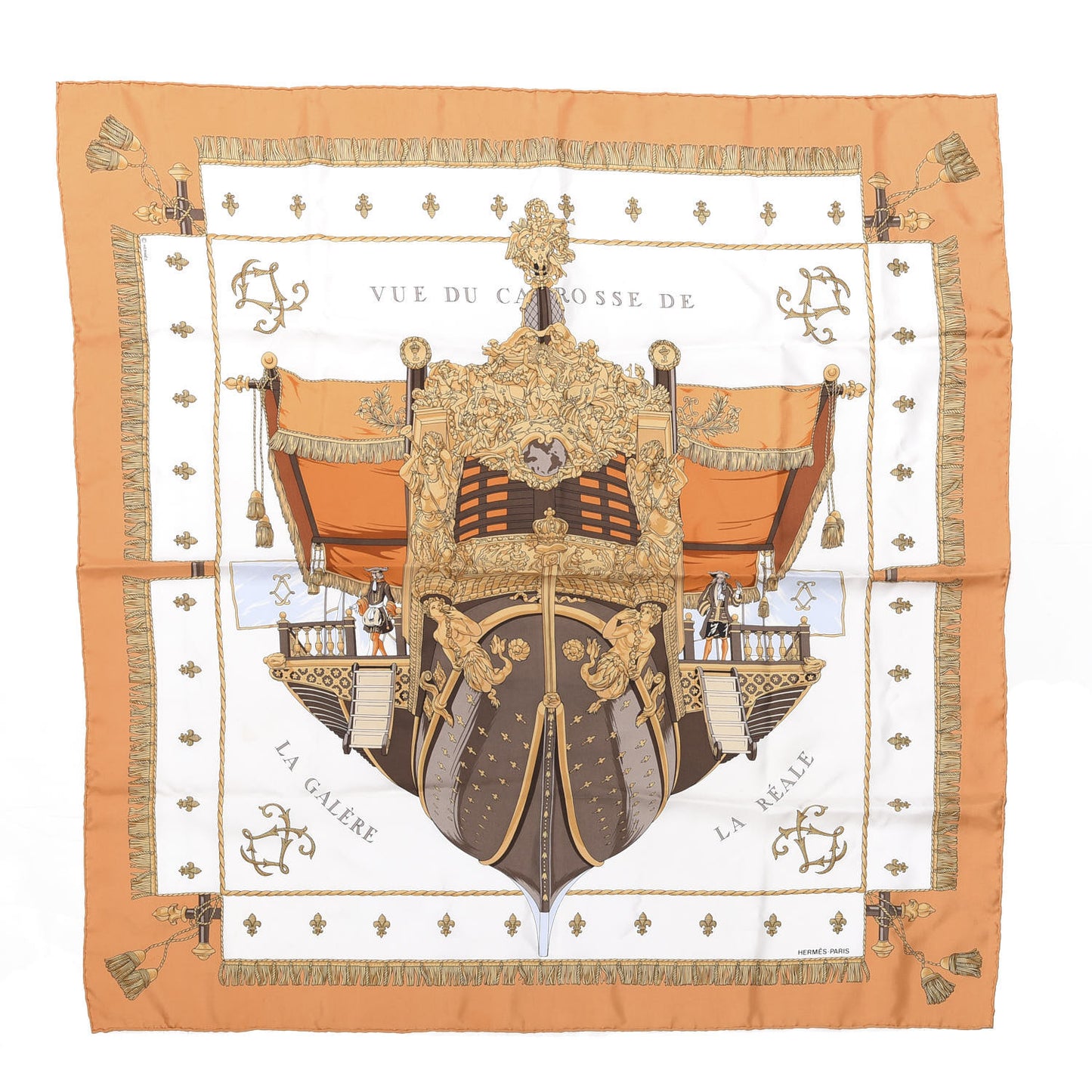 Silk Vue Du Carosse De La Galere La Reale Scarf 90