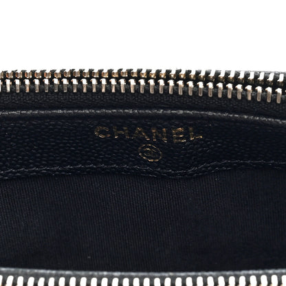 Chanel Caviar Quilted Zipped Phone Holder With Chain Black 5 of 10