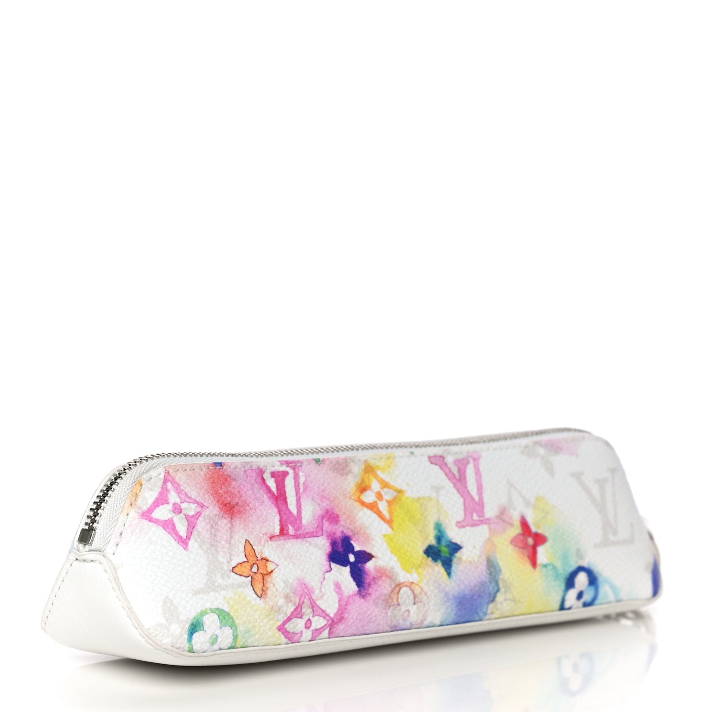 Monogram Watercolor Elizabeth Pencil Pouch Multicolor