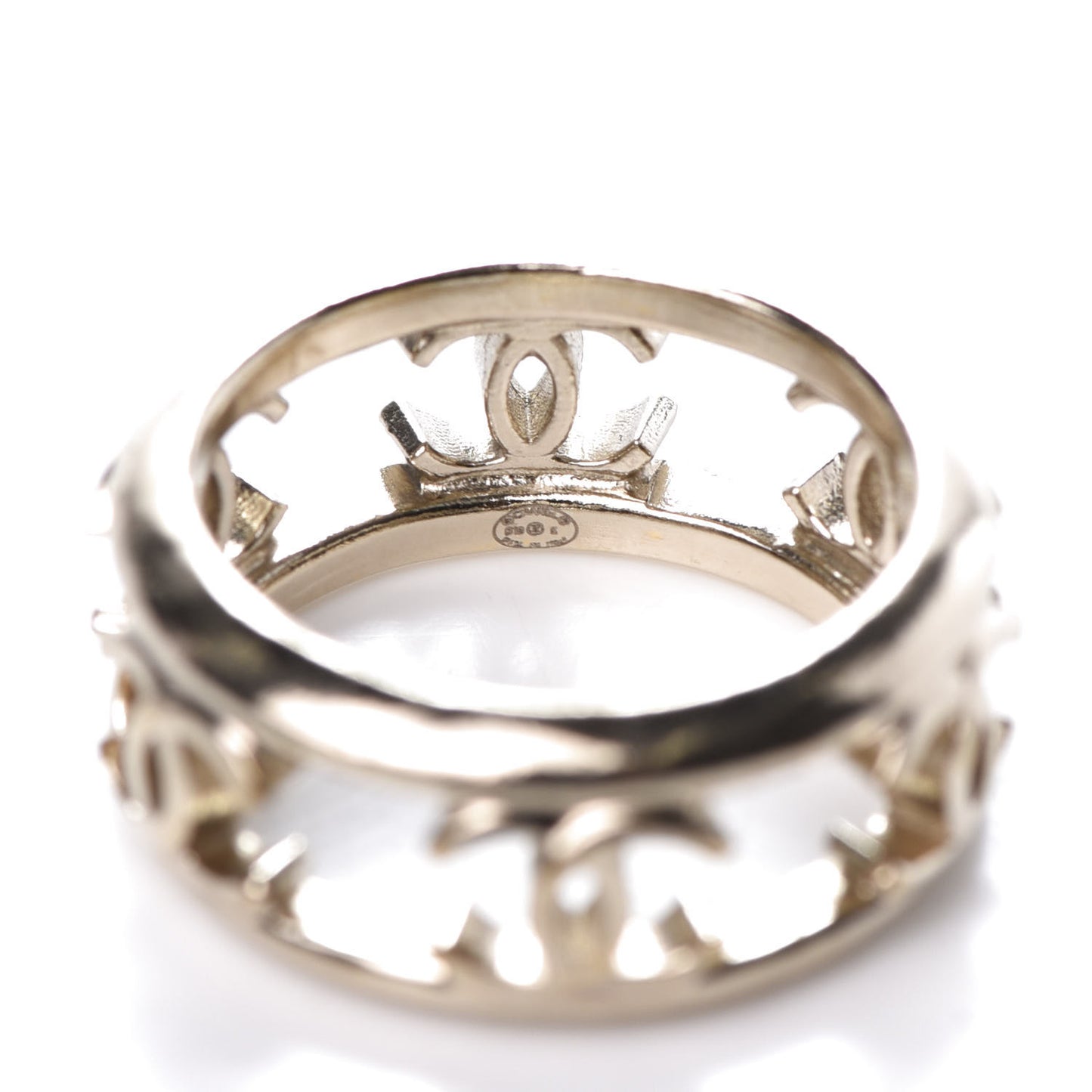 Metal Chain CC Ring 6 Golden