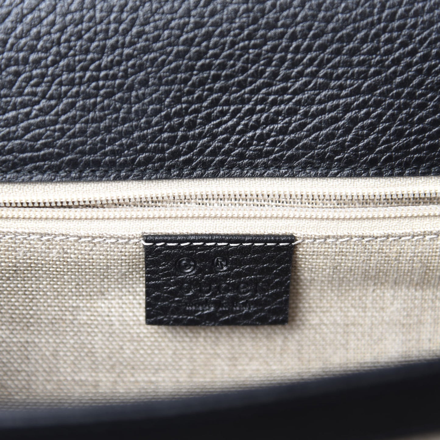Dollar Calfskin Interlocking G Shoulder Bag Black