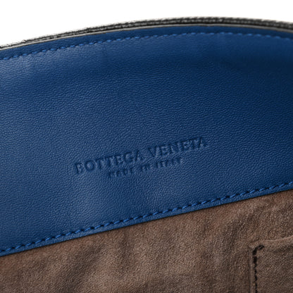 Bottega Veneta Nappa Intrecciato Glass Flap Bag Blue Black 6 of 9