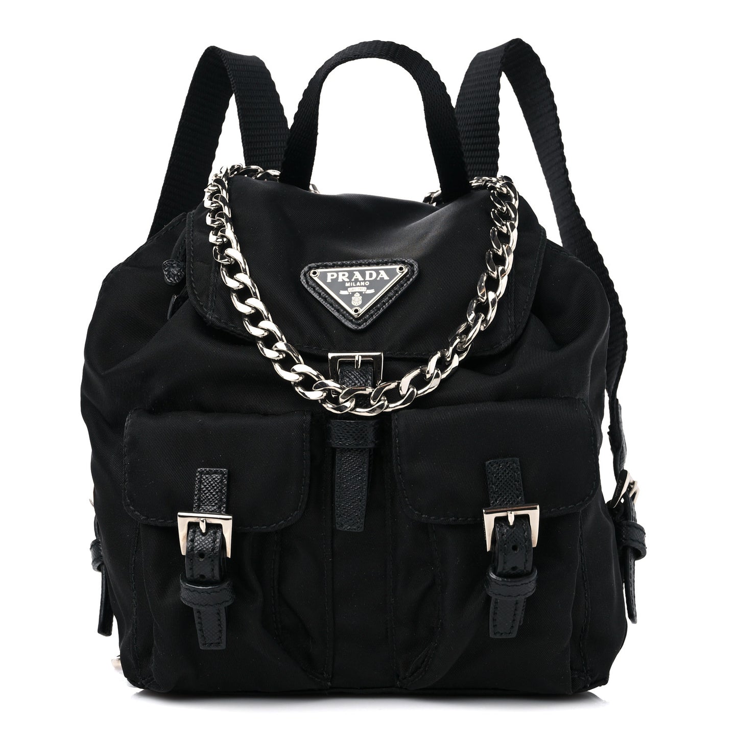 Nylon Vela Mini Crossbody Backpack Black