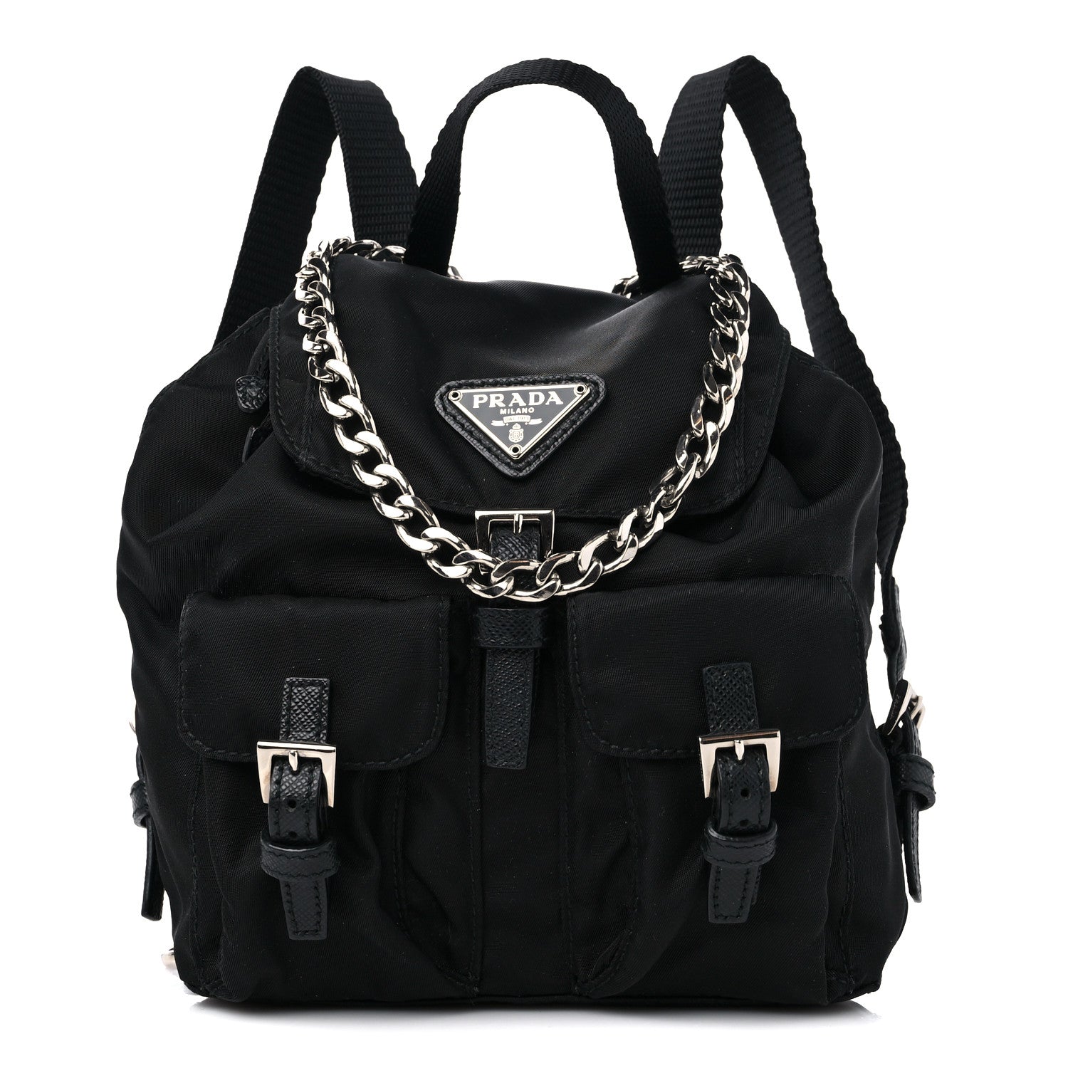 Prada Nylon Vela Mini Crossbody Backpack Black 1 of 9