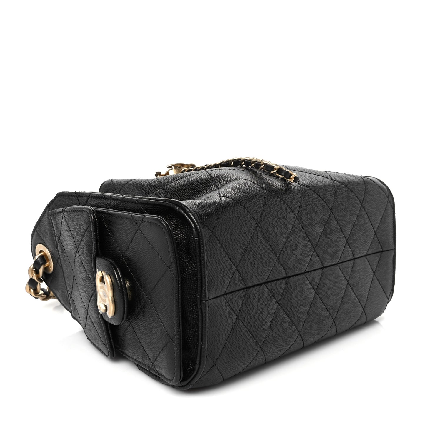 Caviar Quilted Mini Chanel 25 Handbag Black