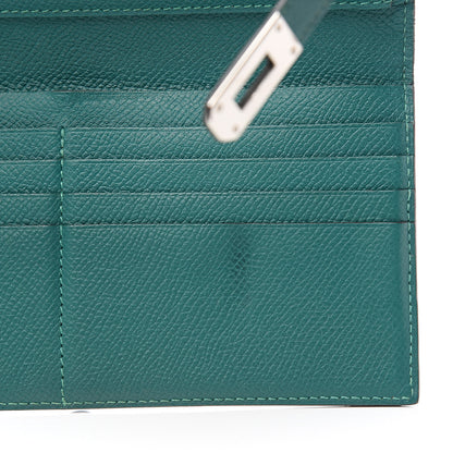 Hermes Epsom Kelly Longue Wallet Malachite 8 of 10