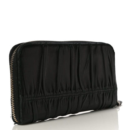 Prada Nappa Gaufre Zip Around Wallet Black 3 of 23