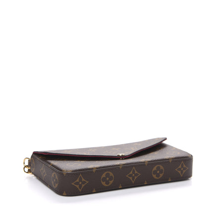 Louis Vuitton Monogram Pochette Felicie Chain Wallet Fuchsia 3 of 10