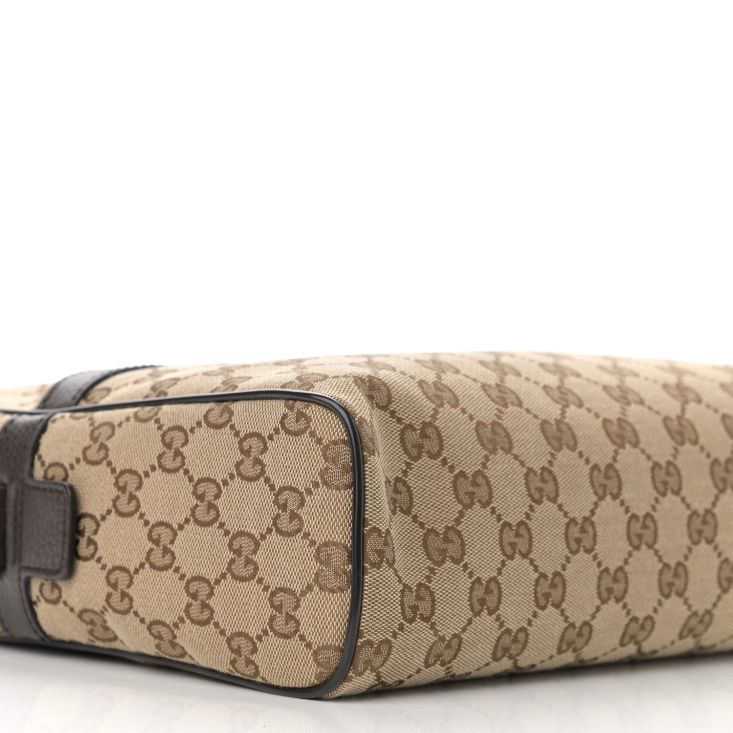 Gucci Monogram Dollar Calfskin Large Camera Case Beige Ebony Testa di Moro Marrone Scuro 9 of 10