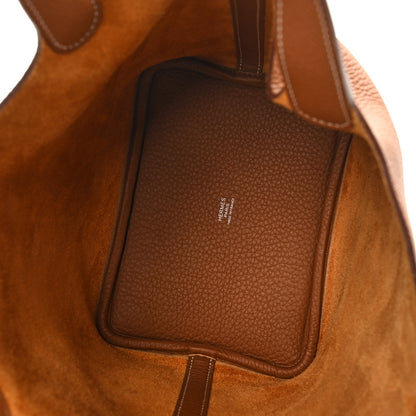 Hermes Taurillon Clemence Picotin Lock 18 PM Gold 5 of 10