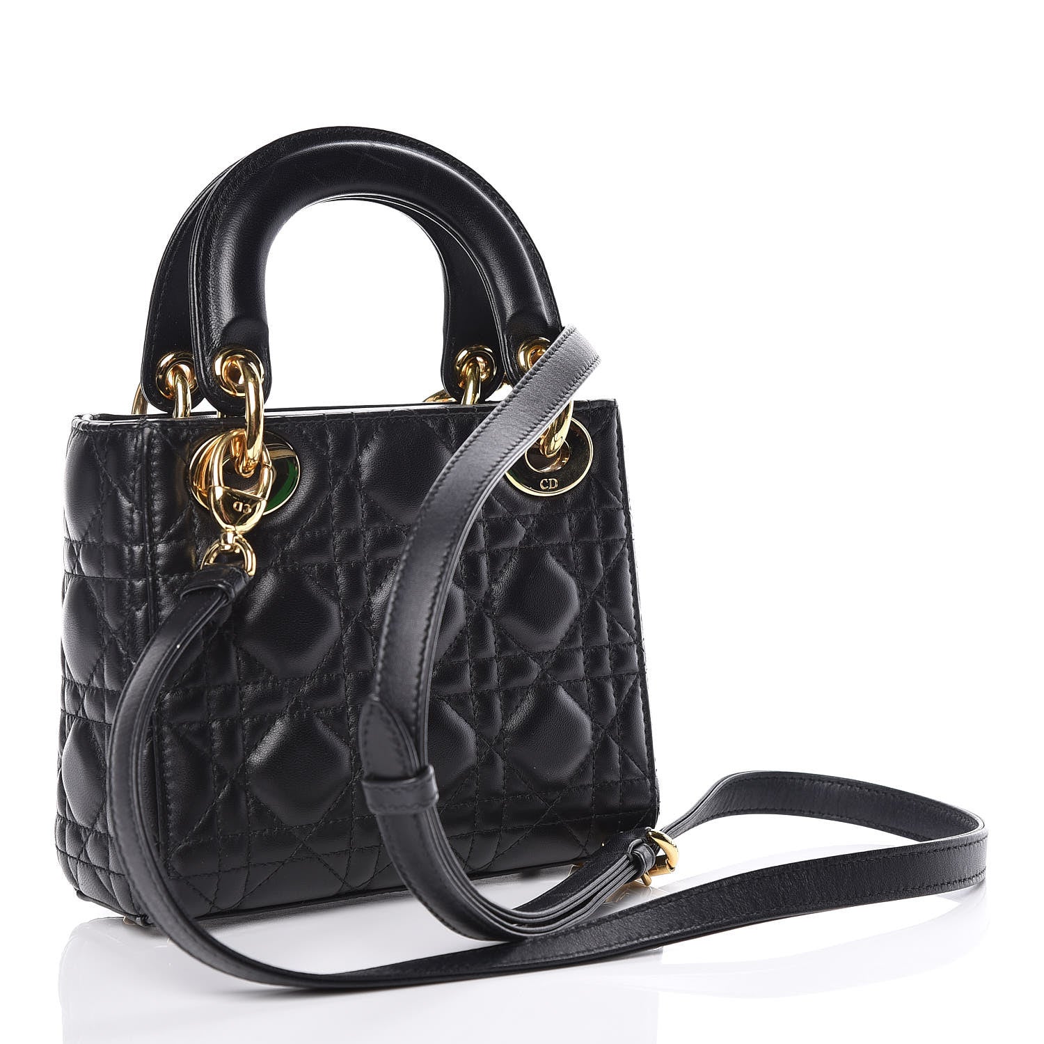 Christian Dior Lambskin Cannage Mini Lady Dior Black 3 of 11