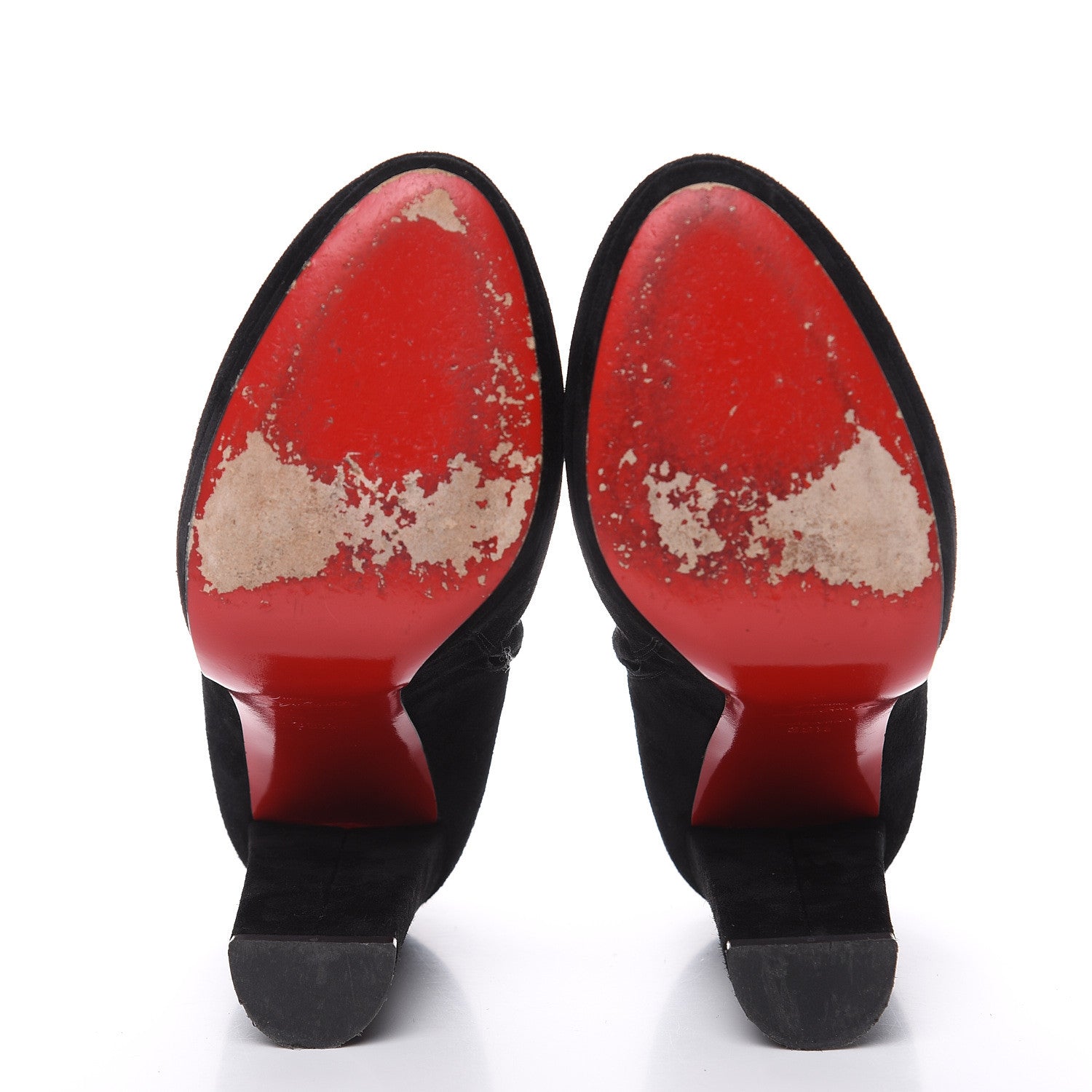 Christian Louboutin Veau Velours Rock and Gold 120 Ankle Booties 38.5 Black 5 of 13
