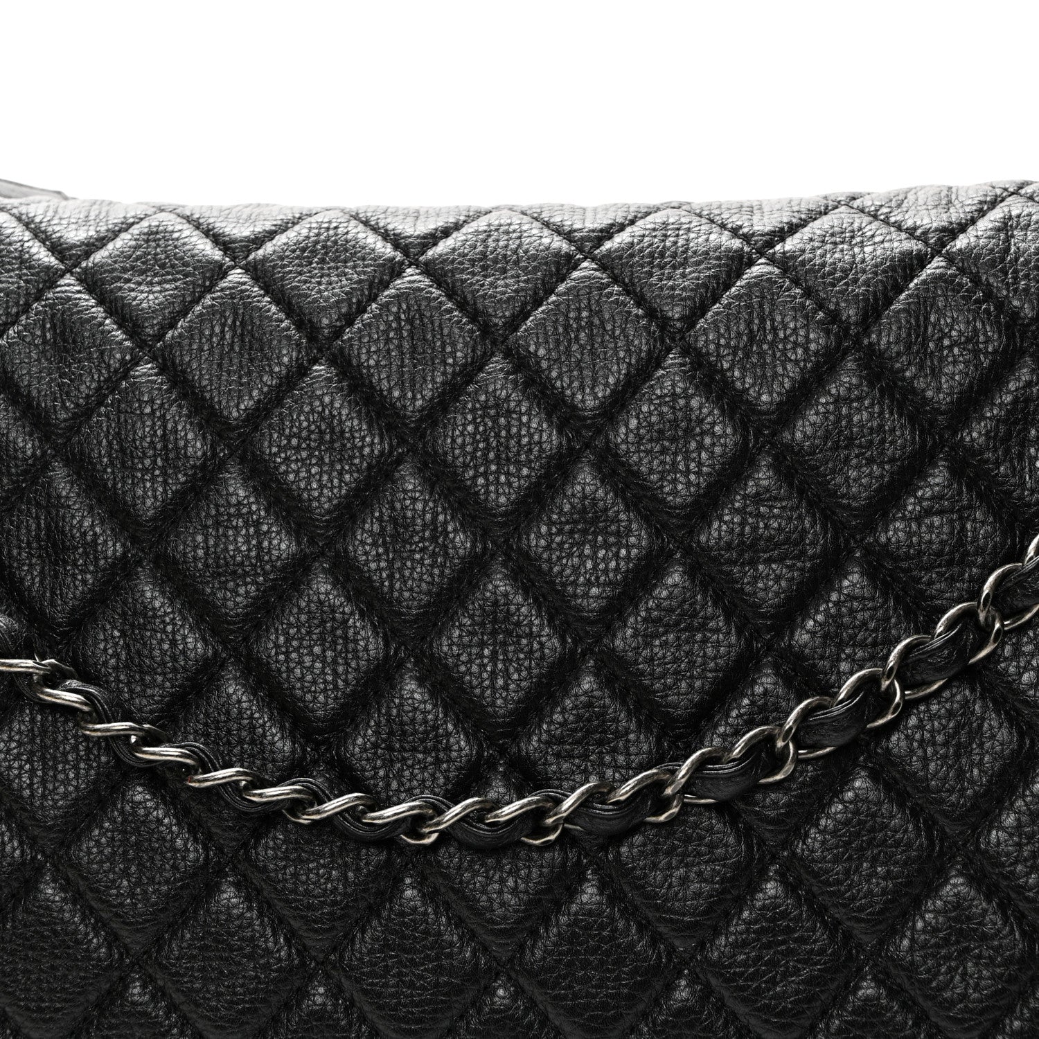 Chanel Calfskin Quilted XXL Travel Flap Bag Black 7 of 9