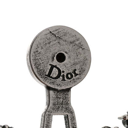 Christian Dior Metal Crystal J'Adior Earrings Antique Silver 4 of 6