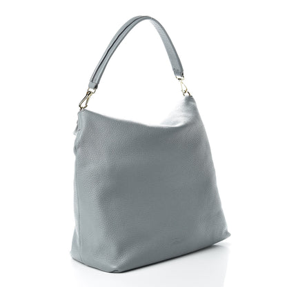 Burberry London Grainy Calfskin Medium Cale Hobo Storm Grey 3 of 18