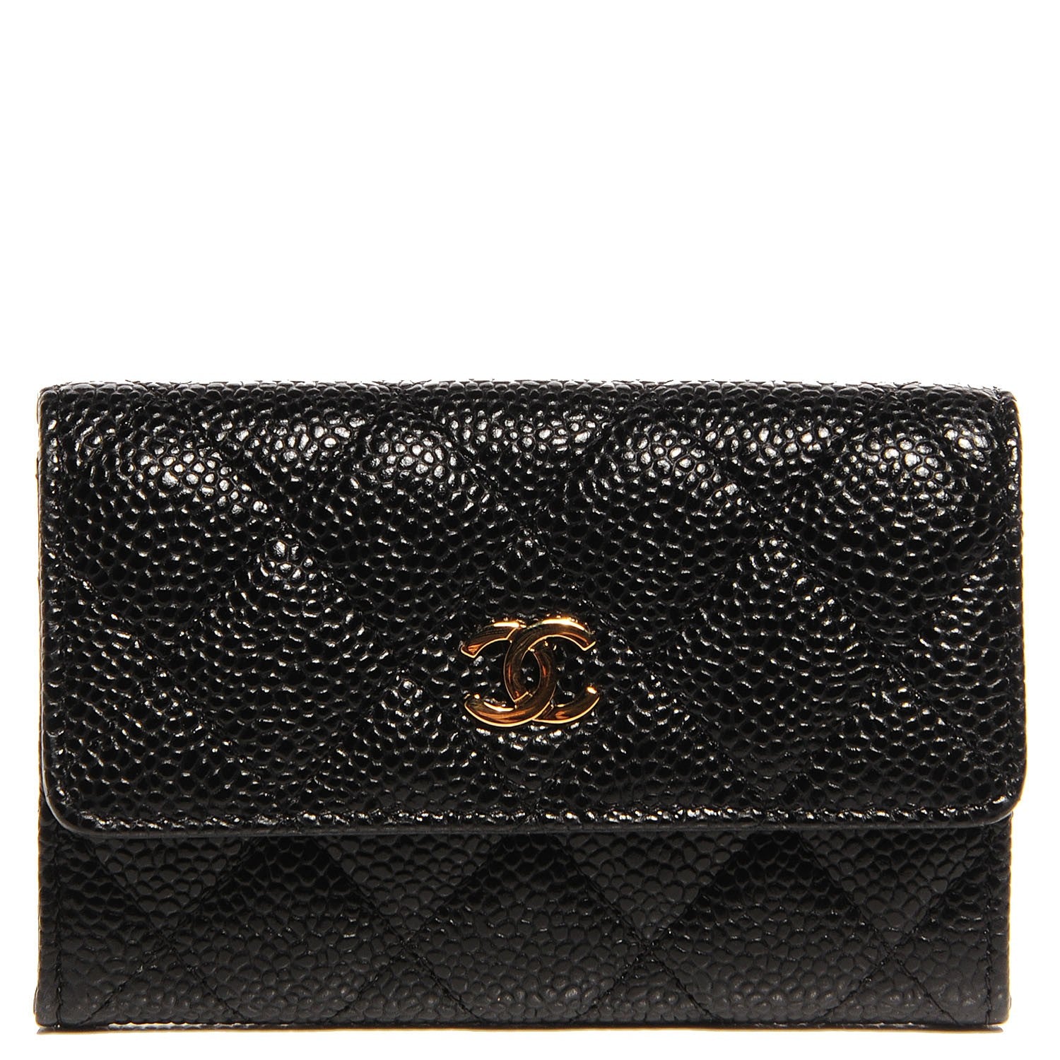 Chanel Caviar Quilted Flap Card Holder Black 1 of 8