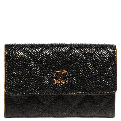 Chanel Caviar Quilted Flap Card Holder Black 1 of 8