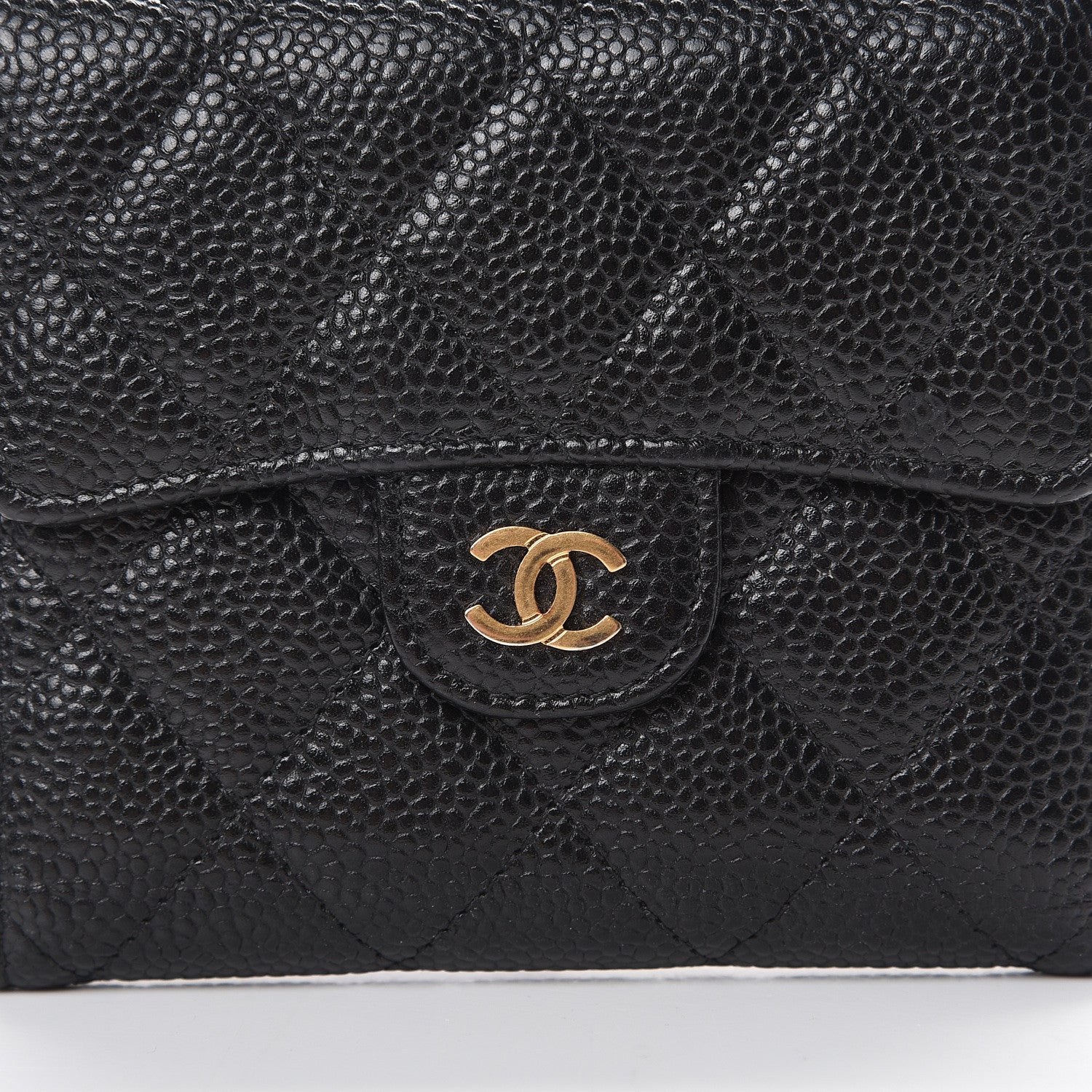 Chanel Caviar Quilted Compact Flap Wallet Black 8 of 9