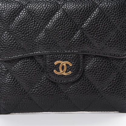 Chanel Caviar Quilted Compact Flap Wallet Black 8 of 9