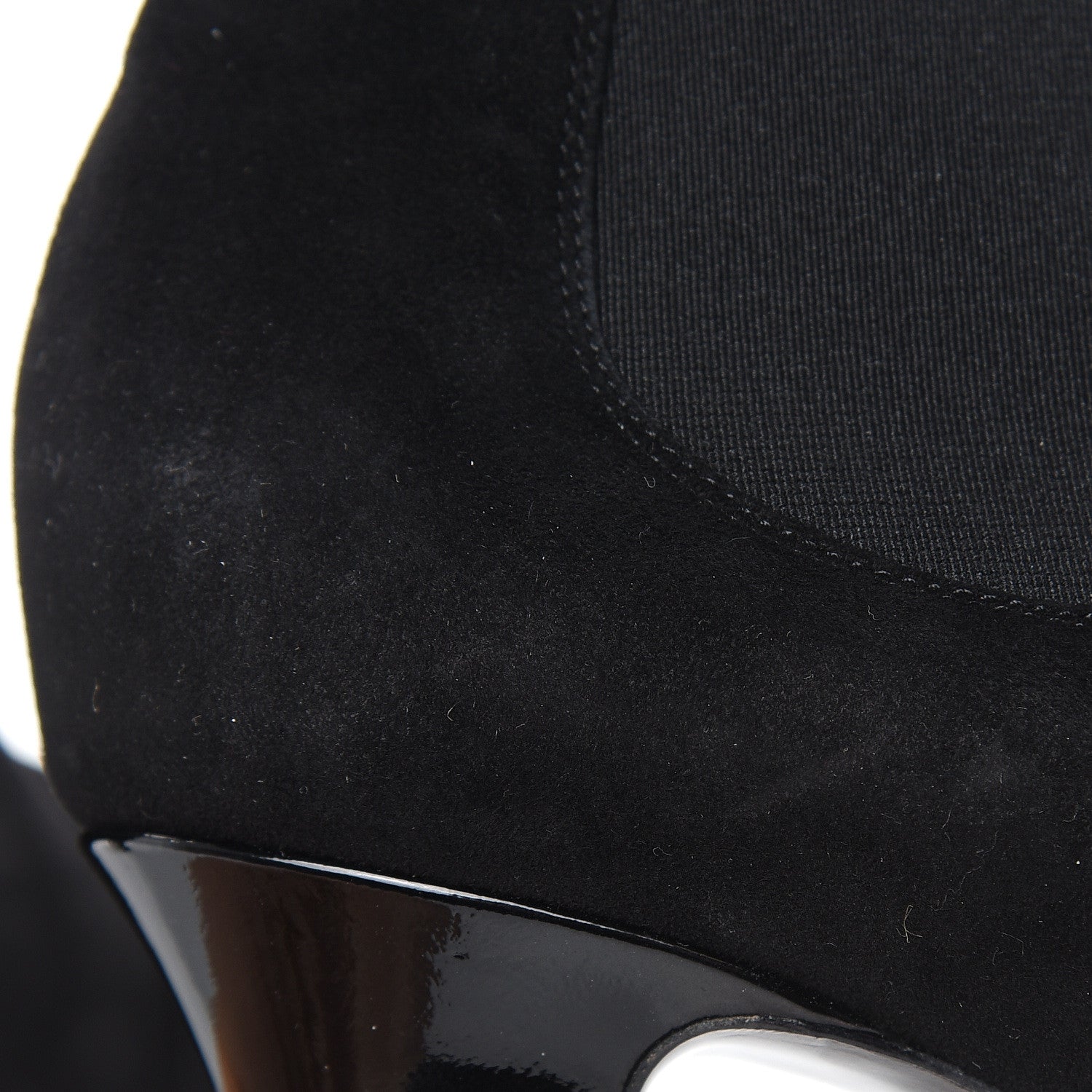 Louis Vuitton Suede Monogram Uniformes Cap Toe Chelsea 75mm Ankle Boots 37 Black 8 of 12