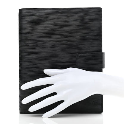 Louis Vuitton Epi Large Ring Agenda Cover Black 2 of 8