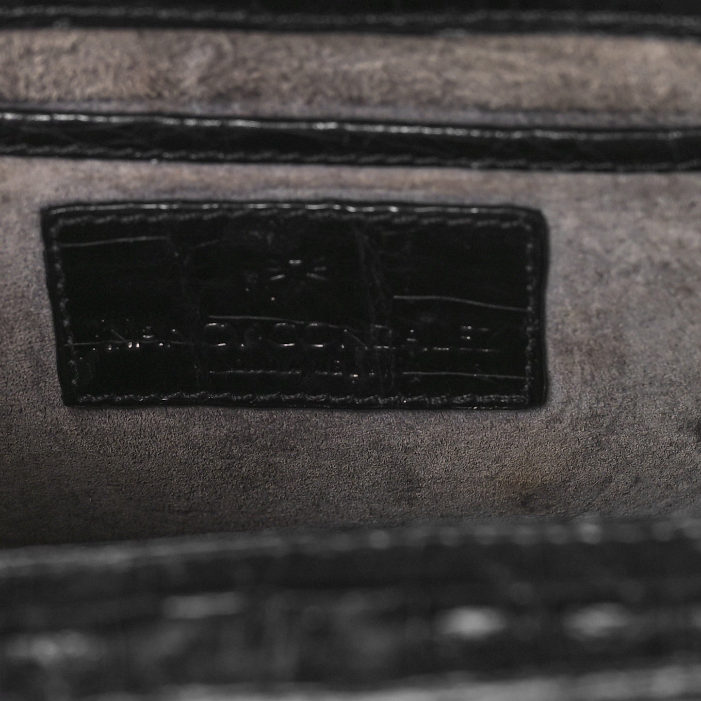 Crocodile Crossbody Bag Black