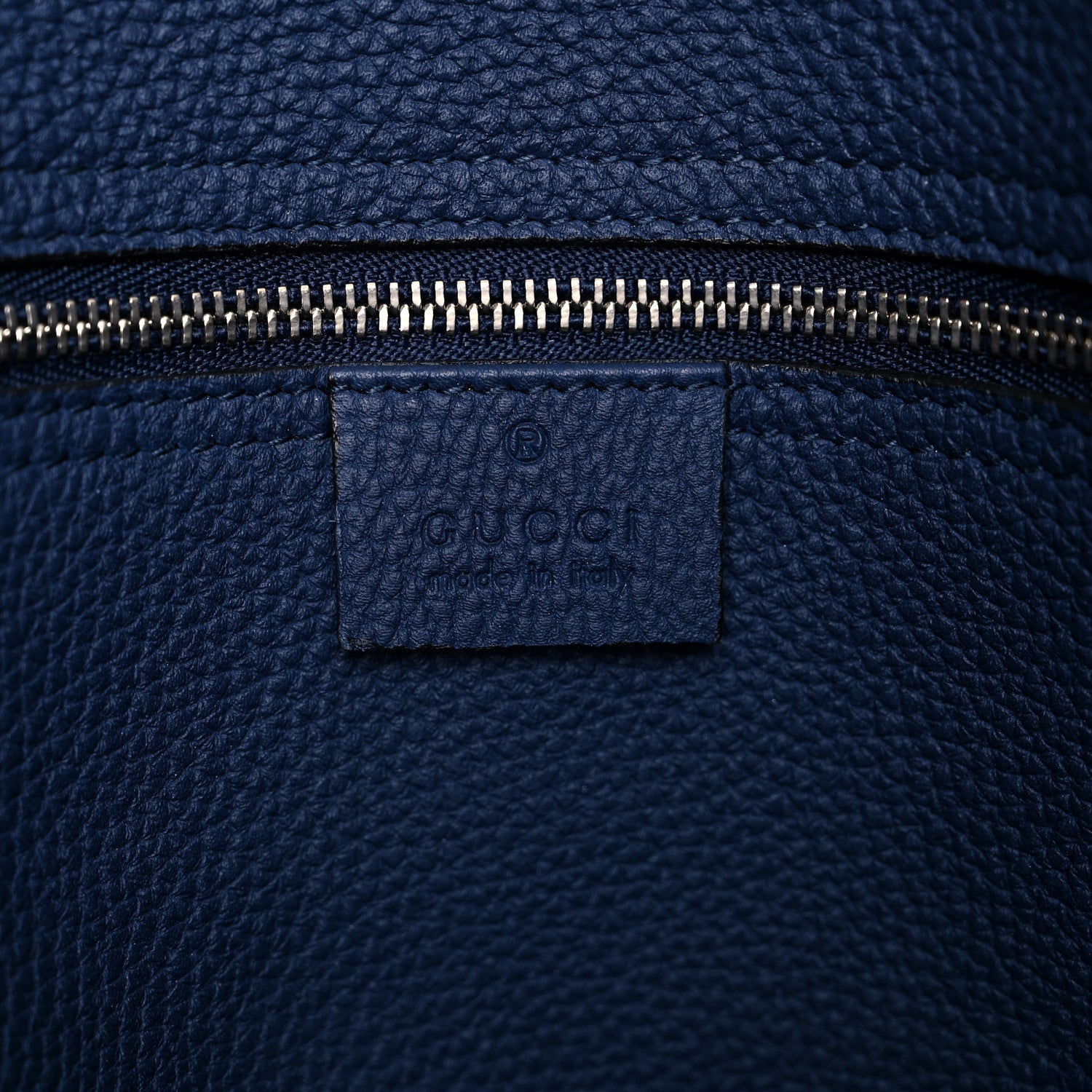 Gucci Soft Calfskin Medium Jackie Top Handle Bag Classic Blue Marine 6 of 18