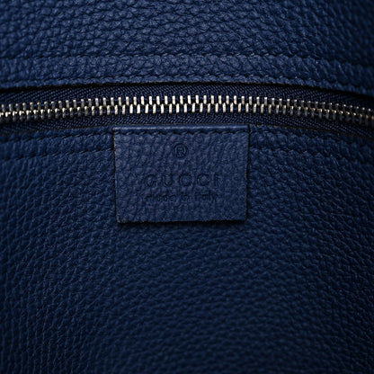Gucci Soft Calfskin Medium Jackie Top Handle Bag Classic Blue Marine 6 of 18