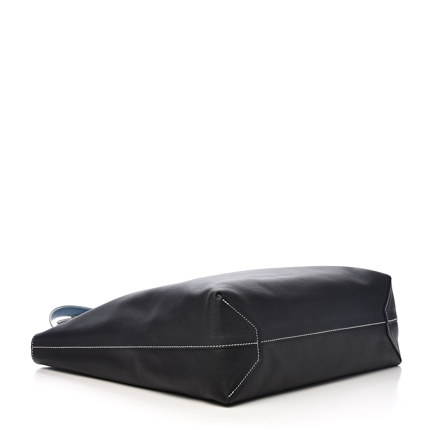 Hermes Veau Sikkim Double Sens 36 Reversible Tote Graphite Black Bleu Thalassa 10 of 19