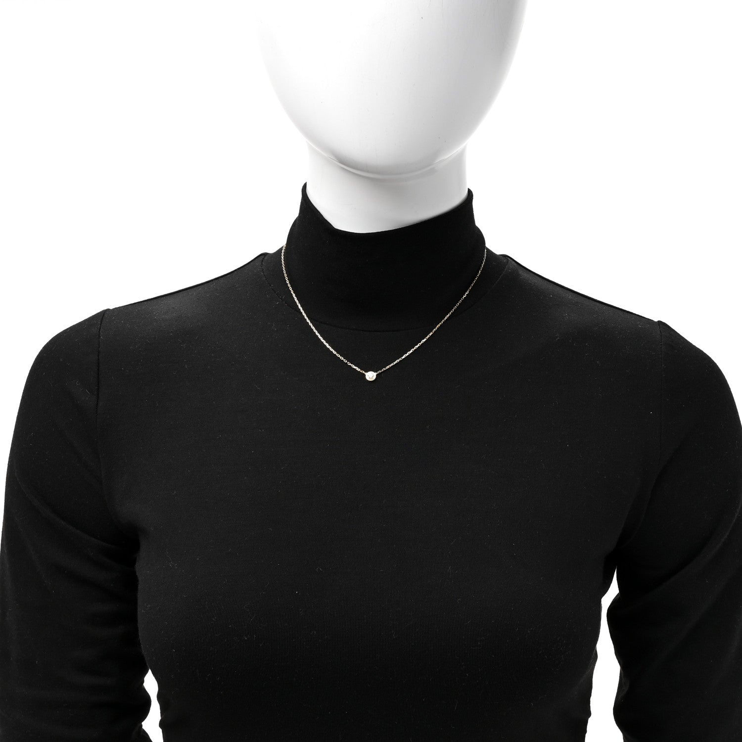 Cartier 18K Yellow Gold Diamond LM D'Amour Pendant Necklace 2 of 6