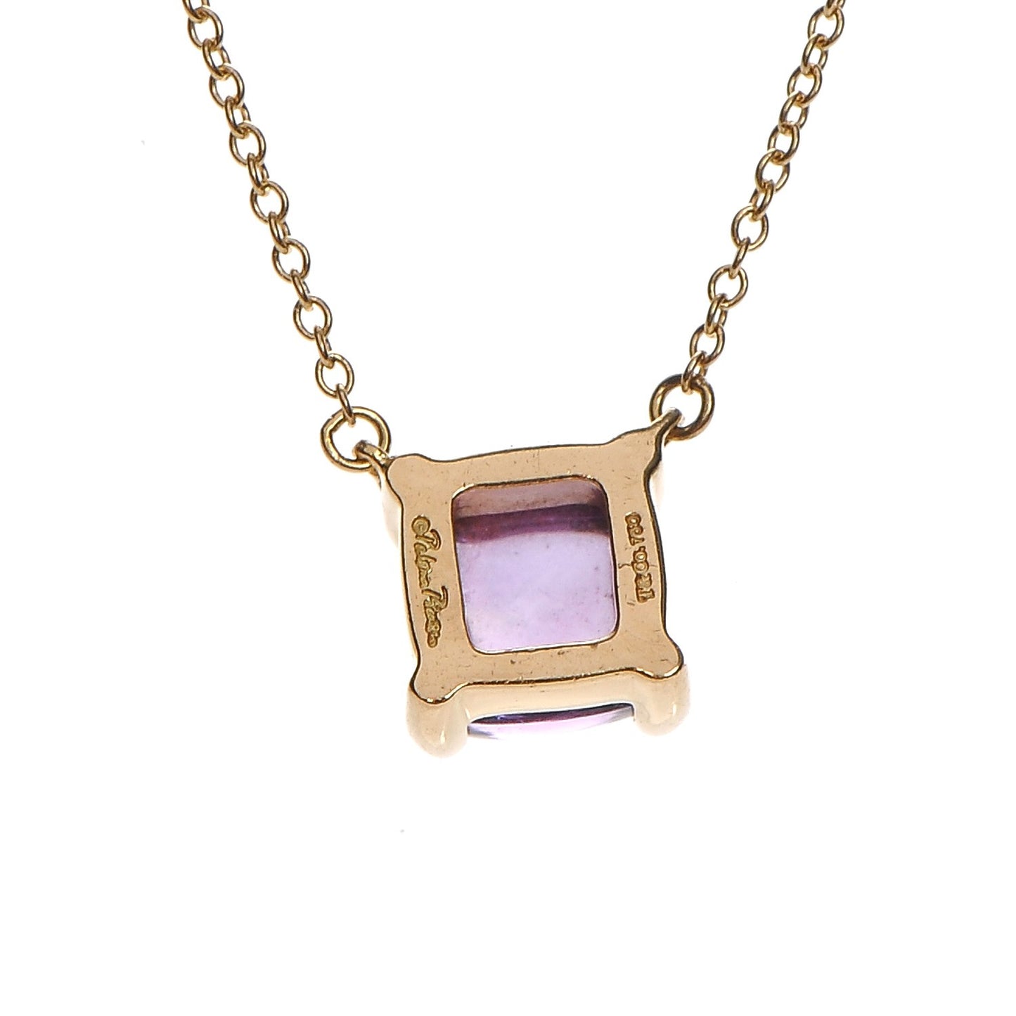 18K Yellow Gold Amethyst Paloma Picasso Sugar Stacks Pendant Necklace
