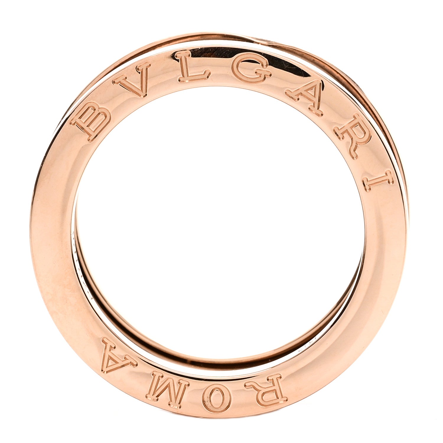 Bulgari 18K Rose Gold Bronze Cermet Roma B.Zero1 Two-Band Ring 52 6 3 of 5