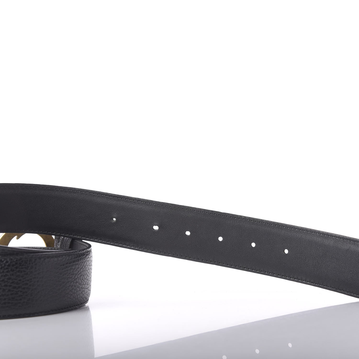 Gucci Dollar Calfskin Interlocking G Belt 90 36 Black 2 of 9