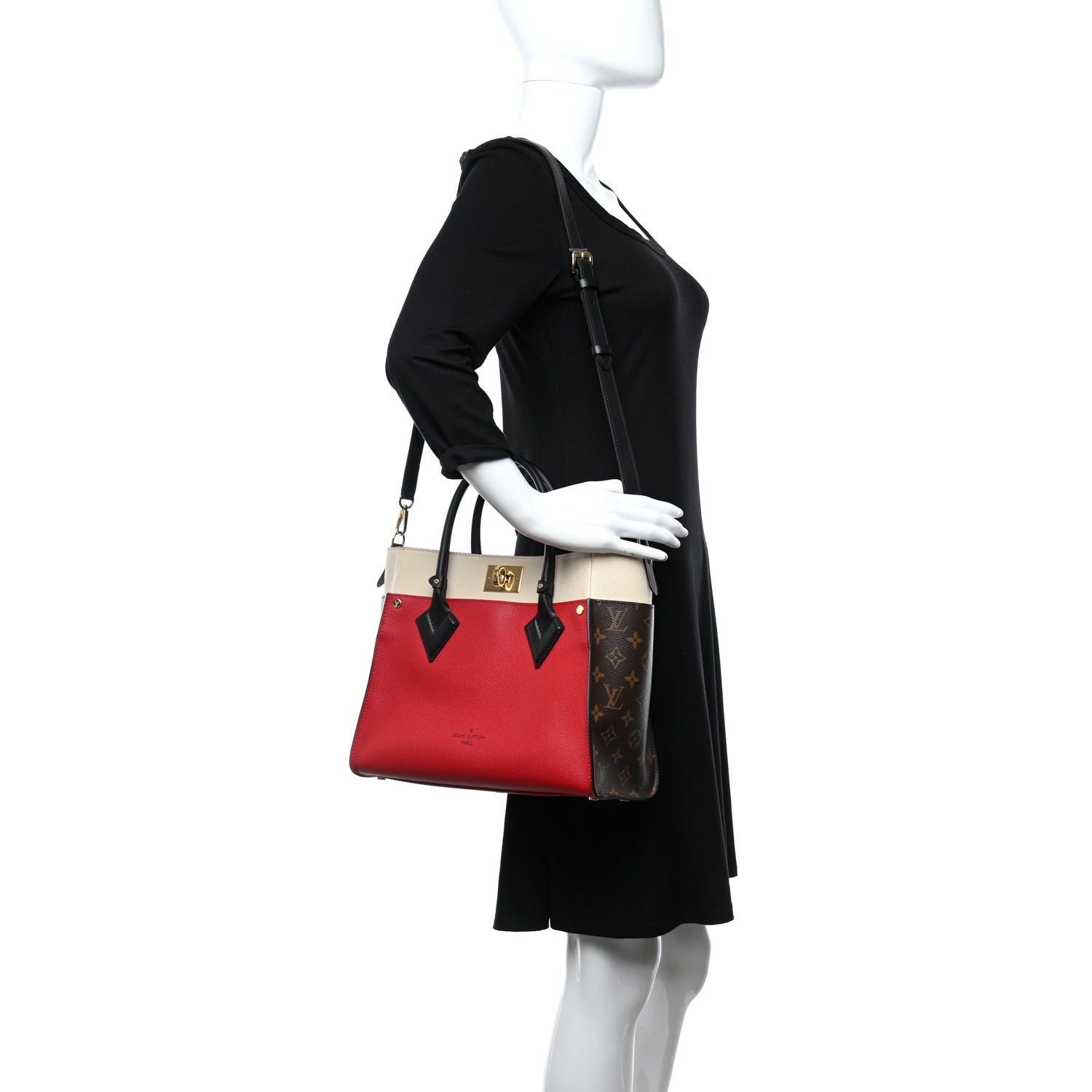 Louis Vuitton Calfskin Monogram On My Side Pirate Red 3 of 11