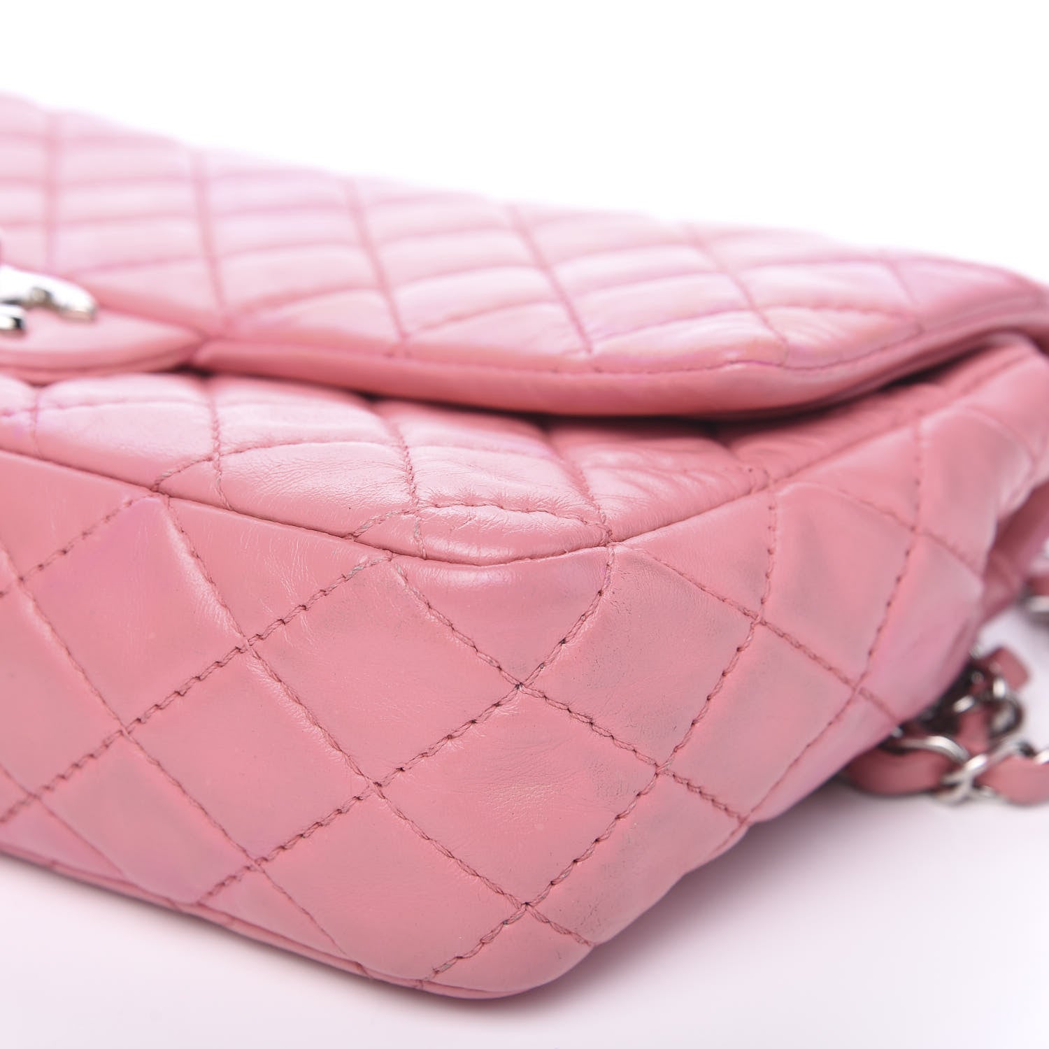 Chanel Lambskin Quilted Medium Double Flap Light Pink 12 of 16