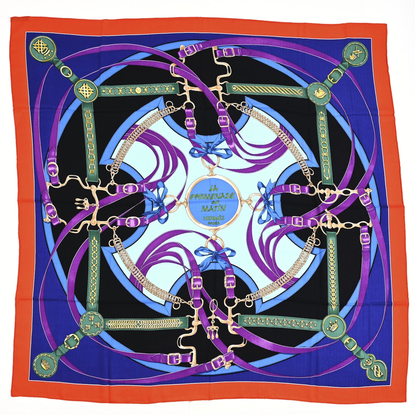 Cashmere Silk La Promenade Du Matin Shawl 140 Capucine Iris Black