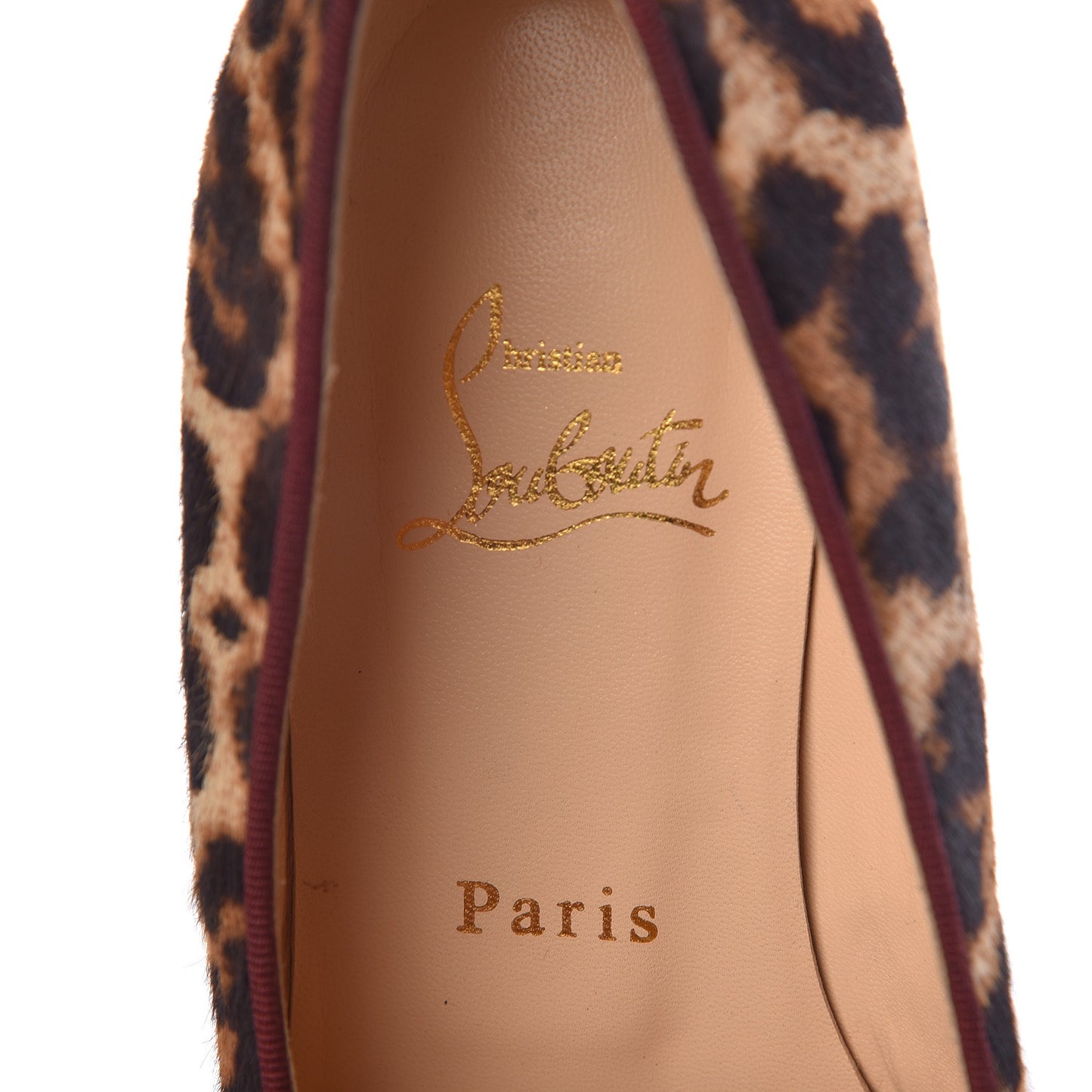 Leopard Print Cap Toe I Love My Loubies Loafers 37 Rouge Imperial