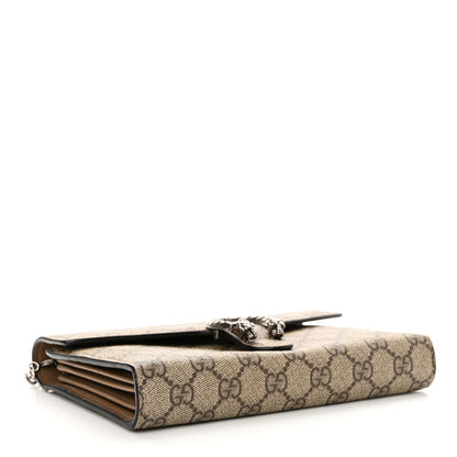 Gucci GG Supreme Monogram Mini Dionysus Chain Wallet Beige Taupe 4 of 13