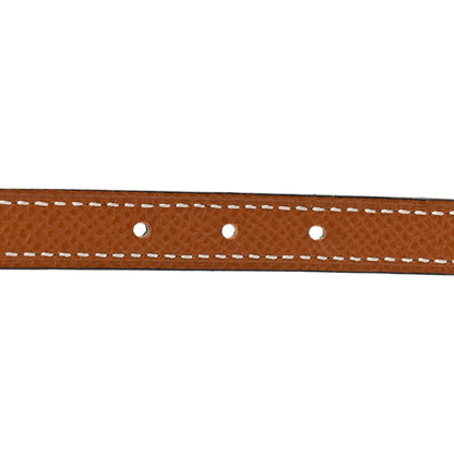 Hermes Epsom Swift 13mm Belt Strap 75 Gold Black 5 of 6