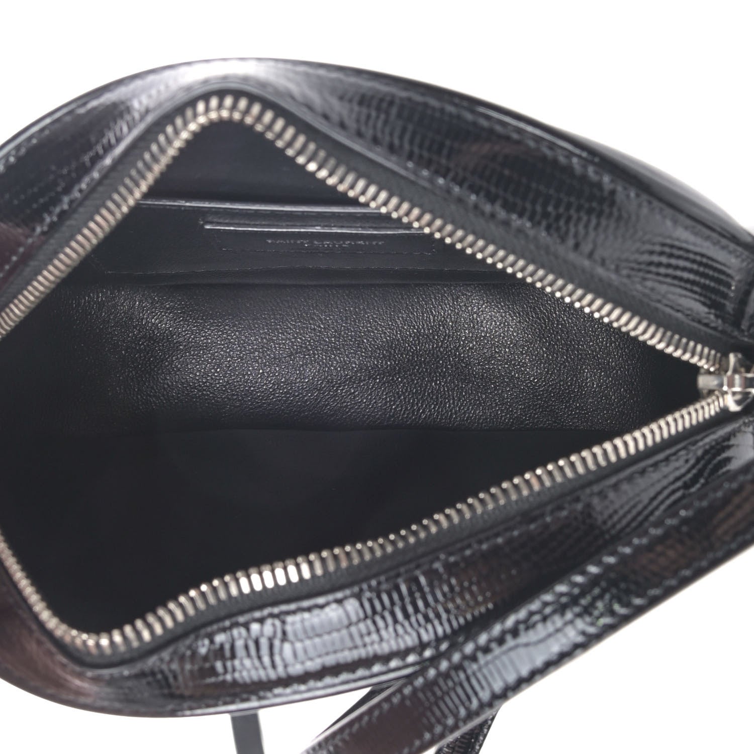 Saint Laurent Calfskin Lizard Embossed Le 61 Camera Bag Black 4 of 4