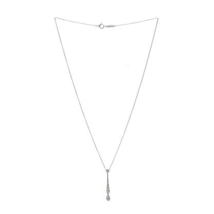 Tiffany Platinum Diamond Jazz Swing Drop Pendant Necklace 3 of 8