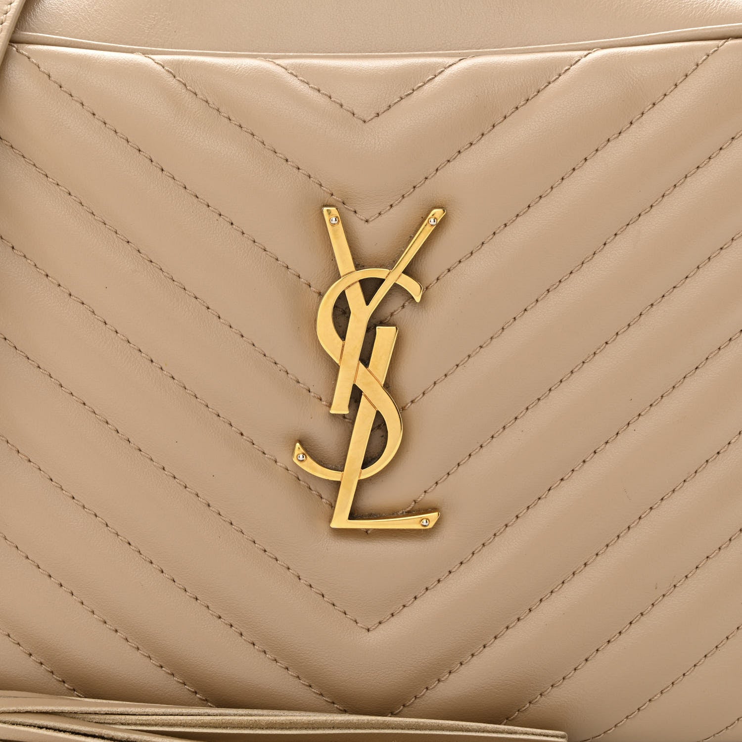 Saint Laurent Calfskin Matelasse Monogram Lou Camera Bag Nude Powder 9 of 18