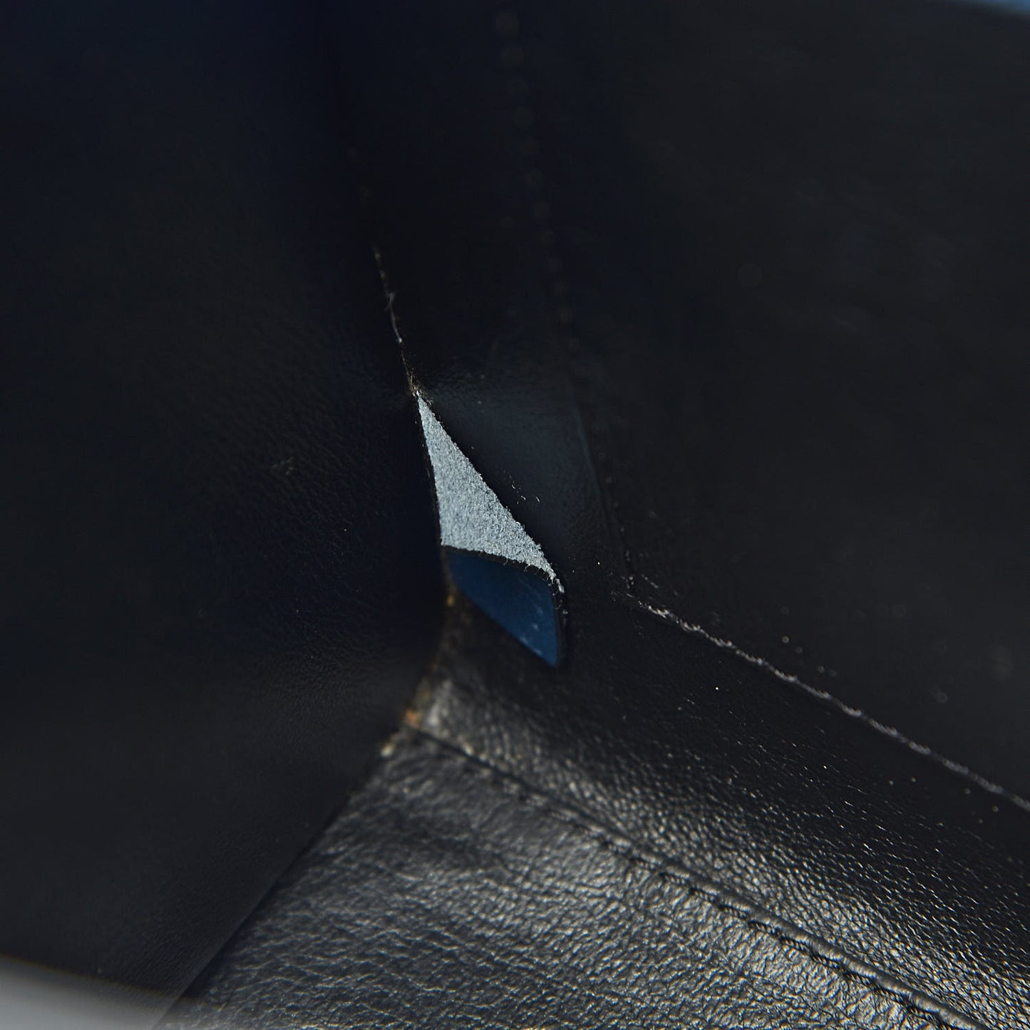 Smooth Calfskin Nano Luggage Ocean Blue