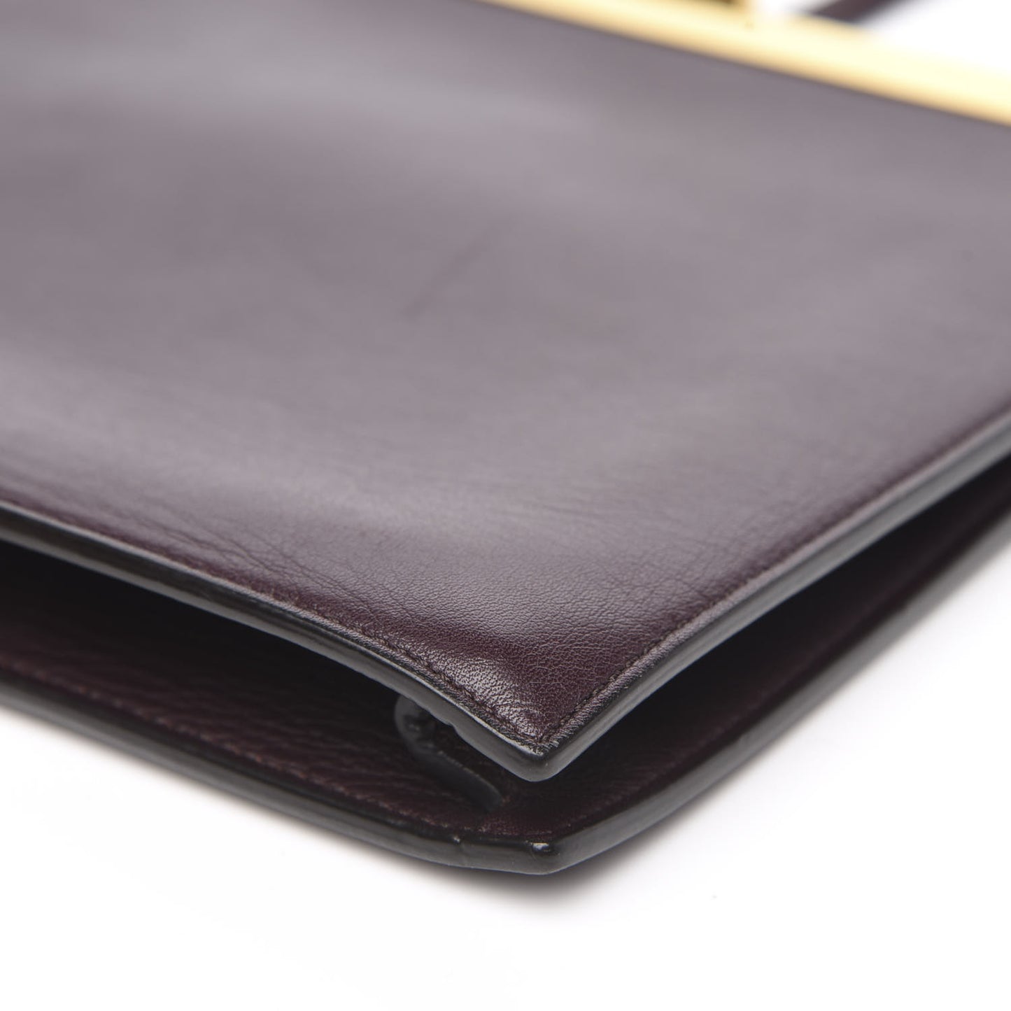 Smooth Calfskin Mini Clasp Bag Bordeaux