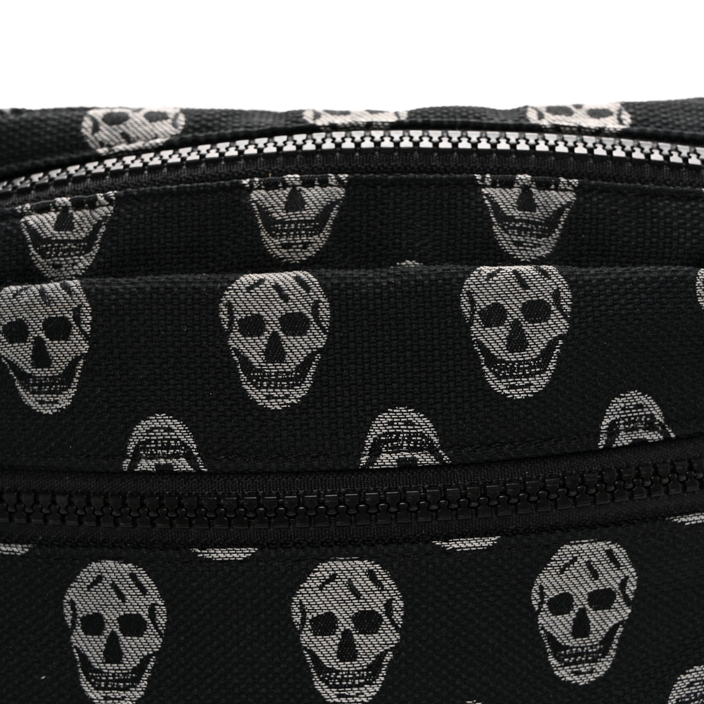 Jacquard Skull Belt Bag Black White