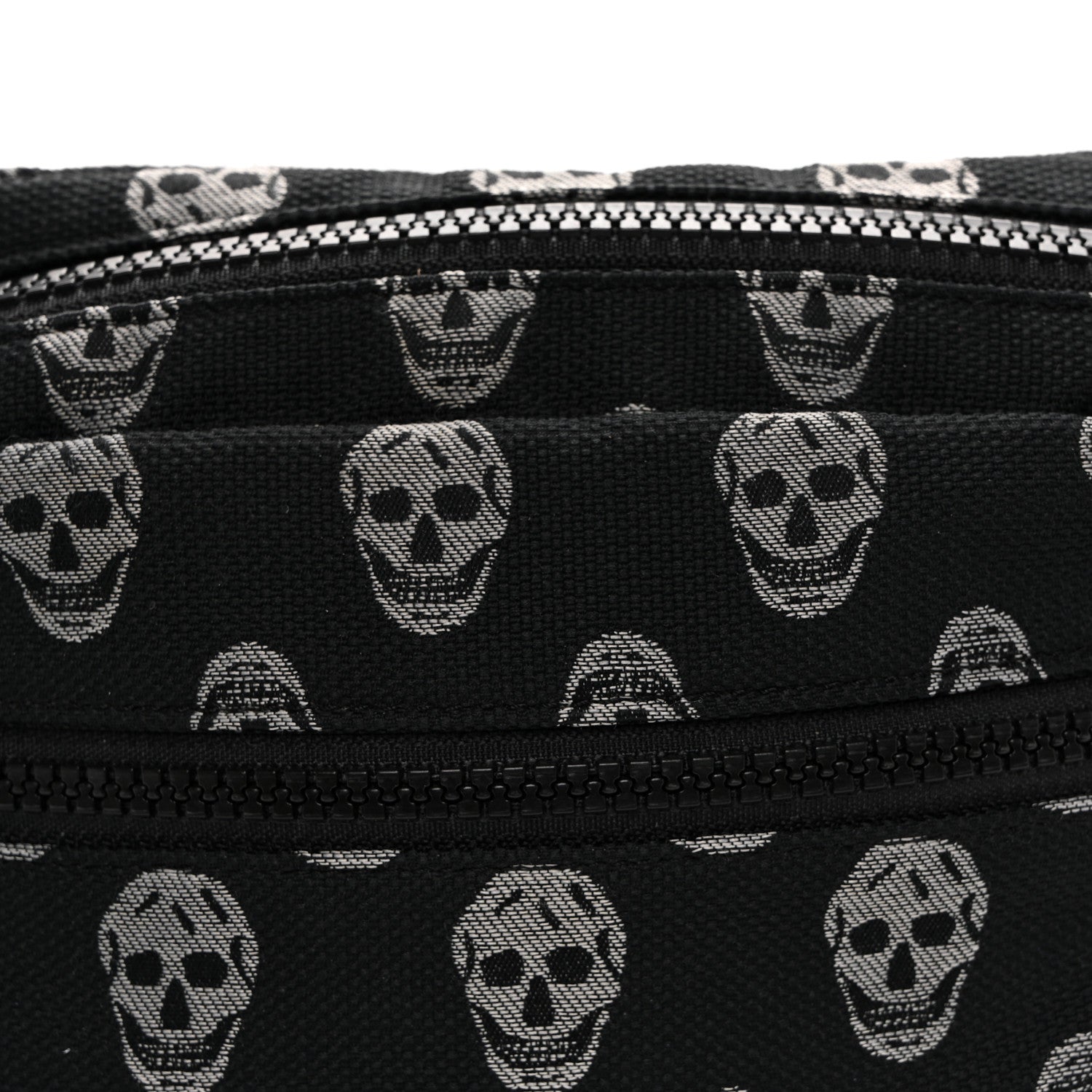 Alexander McQueen Jacquard Skull Belt Bag Black White 7 of 10