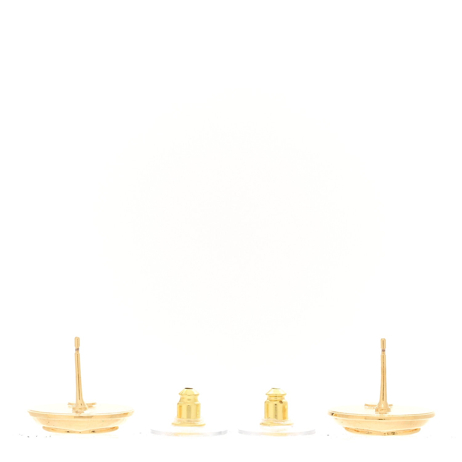 Chanel Metal Round CC Earrings Gold 3 of 4